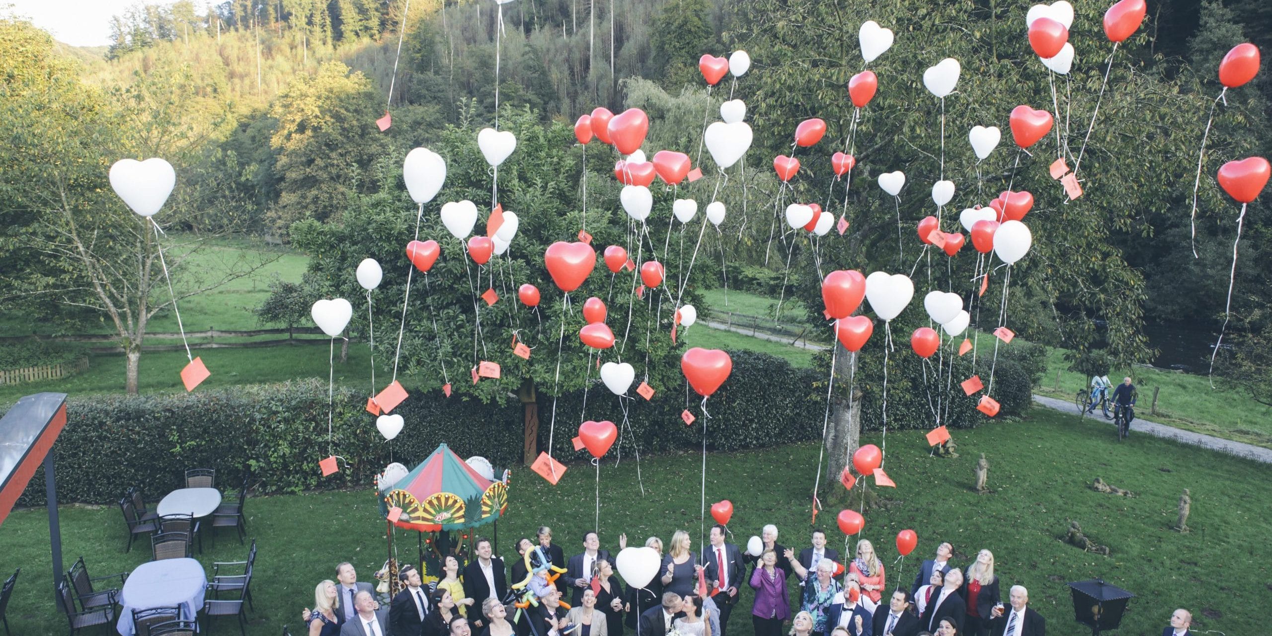 Start Luftballons Hochzeitsgesellschaft Einfach Heiraten